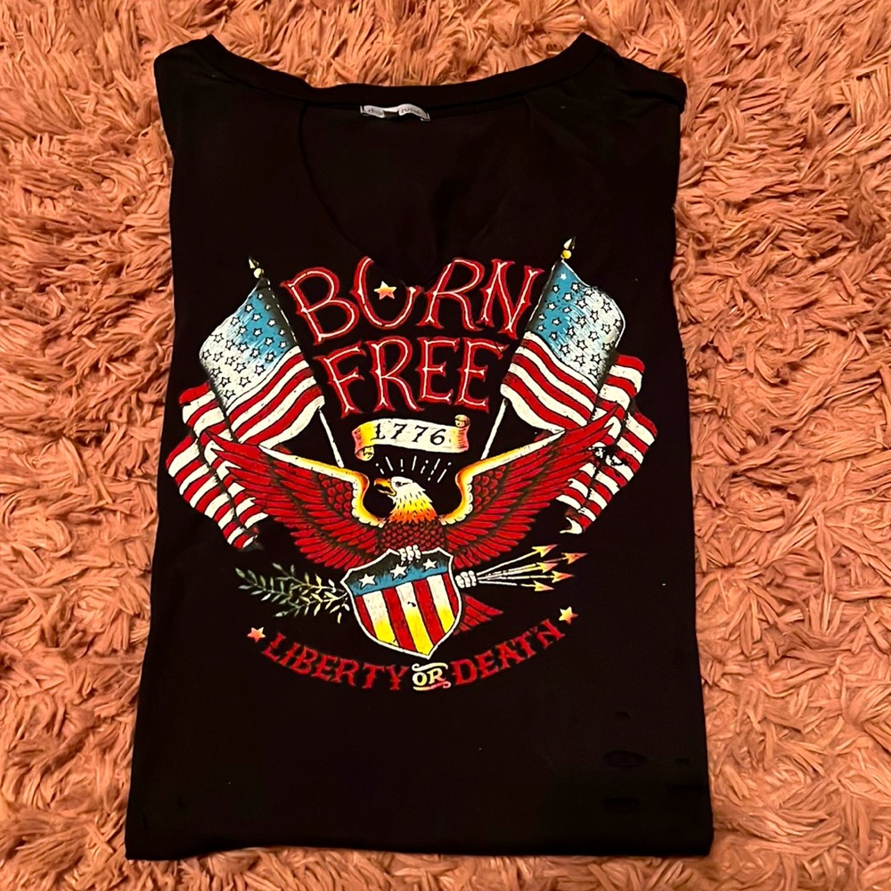Distressed graphic tee